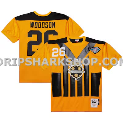 Mens Mitchell And Ness Rod Woodson Gold Pittsburgh Steelers 1994 Authentic Throwback Retired Player Jersey