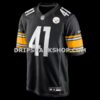 Mens Nike Payton Wilson Black Pittsburgh Steelers Game Jersey