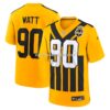 Mens Nike Tj Watt Gold Pittsburgh Steelers Alternate 1933 Throwback Game Jersey