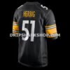 Mens Nike Nick Herbig Black Pittsburgh Steelers Game Jersey