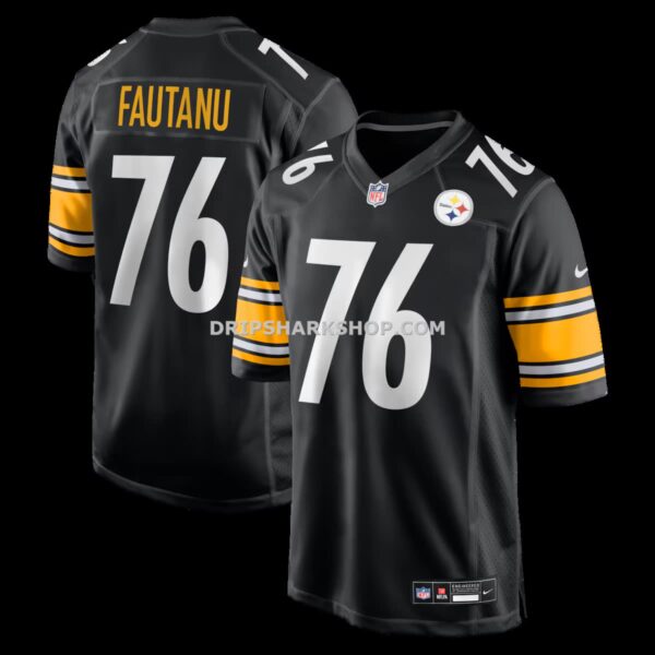 NFL2722f8G04-913668 Mens Nike Troy Fautanu Black Pittsburgh Steelers Player Game Jersey