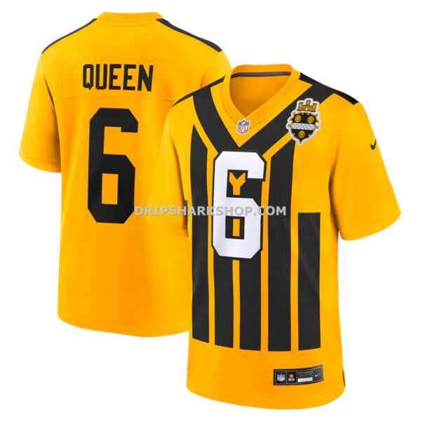 NFL2729f2G04-4ed6d2 Mens Nike Patrick Queen Gold Pittsburgh Steelers Alternate 1933 Throwback Game Jersey