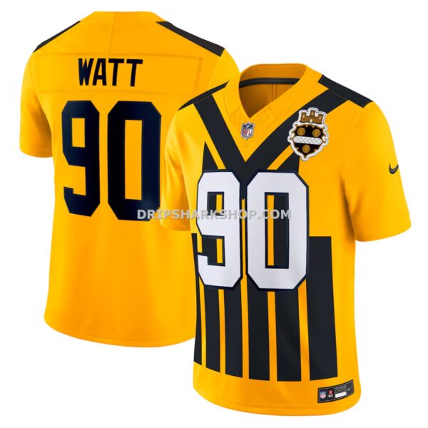 NFL272a41G04-442ba9 Mens Nike Tj Watt Gold Pittsburgh Steelers Alternate Vapor Fuse Limited Jersey