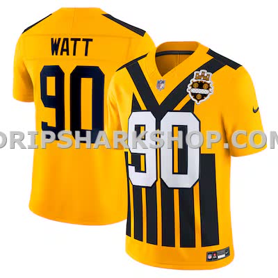 Mens Nike Tj Watt Gold Pittsburgh Steelers Alternate Vapor Fuse Limited Jersey