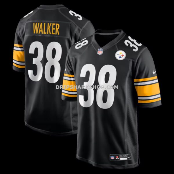 Mens Nike Mykal Walker Black Pittsburgh Steelers Team Game Jersey