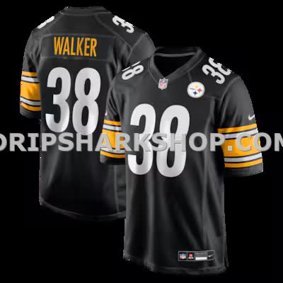 Mens Nike Mykal Walker Black Pittsburgh Steelers Team Game Jersey