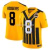 Mens Nike Aaron Rodgers Gold Pittsburgh Steelers Alternate Vapor Fuse Limited Jersey
