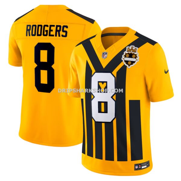 Mens Nike Aaron Rodgers Gold Pittsburgh Steelers Alternate Vapor Fuse Limited Jersey