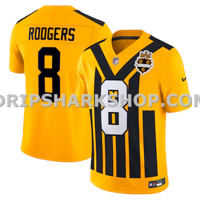 Mens Nike Aaron Rodgers Gold Pittsburgh Steelers Alternate Vapor Fuse Limited Jersey