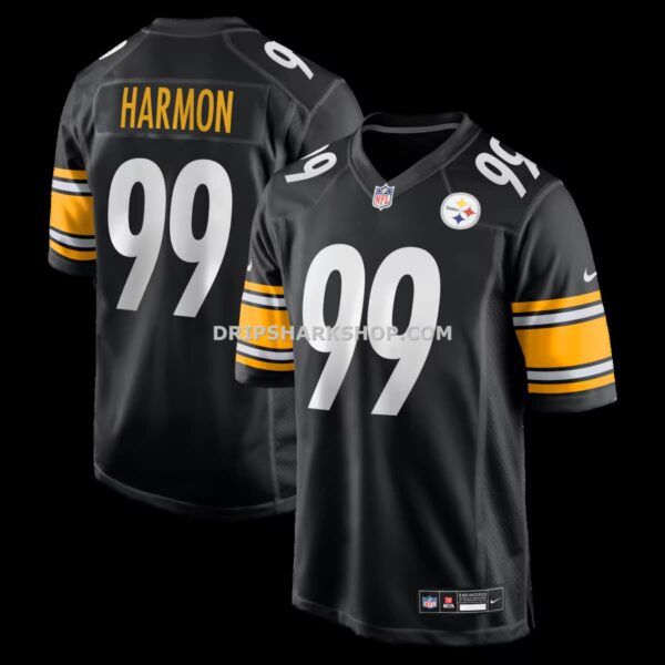 NFL273cafG04-712944 Mens Nike Derrick Harmon Black Pittsburgh Steelers Game Player Jersey
