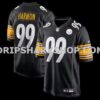 NFL273cafM01-65f3a8 Mens Nike Derrick Harmon Black Pittsburgh Steelers Game Player Jersey