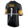 Mens Nike Number 1 Groom Black Pittsburgh Steelers Game Jersey