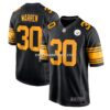 Mens Nike Jaylen Warren Black Pittsburgh Steelers Alternate Game Jersey