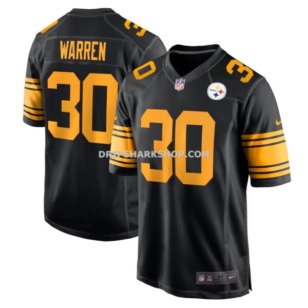 Mens Nike Jaylen Warren Black Pittsburgh Steelers Alternate Game Jersey