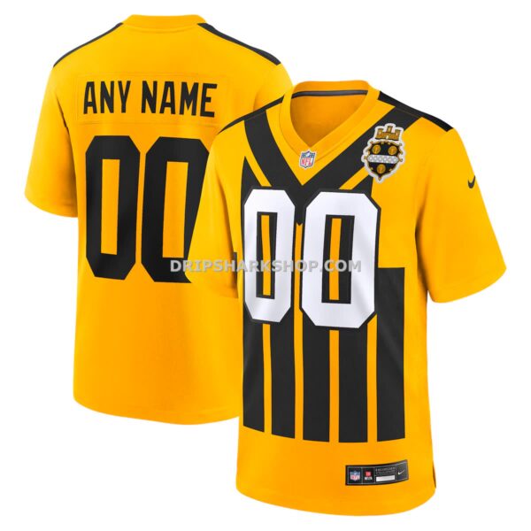 Mens Nike Gold Pittsburgh Steelers Alternate 1933 Throwback Game Custom Jersey