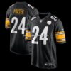 NFL276096G04-5e4350 Mens Nike Joey Porter Jr Black Pittsburgh Steelers Game Jersey