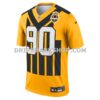 Mens Nike Tj Watt Gold Pittsburgh Steelers Alternate 1933 Throwback Legend Player Performance Top