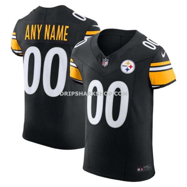Mens Nike Black Pittsburgh Steelers Vapor Fuse Elite Custom Jersey