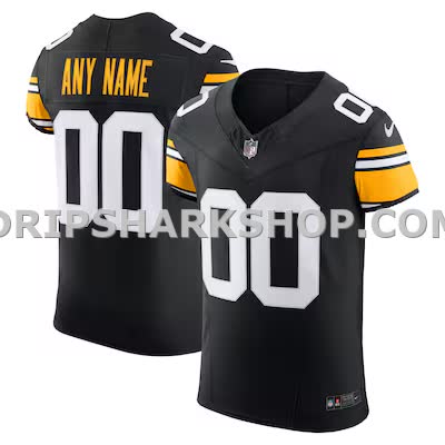 Mens Nike Black Pittsburgh Steelers Vapor Fuse Elite Custom Jersey