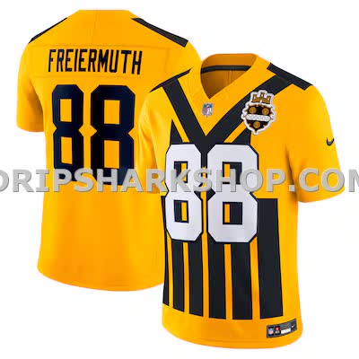 Mens Nike Pat Freiermuth Gold Pittsburgh Steelers Alternate Vapor Fuse Limited Jersey