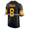 Mens Nike Aaron Rodgers Black Pittsburgh Steelers Alternate Game Jersey