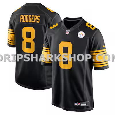 Mens Nike Aaron Rodgers Black Pittsburgh Steelers Alternate Game Jersey
