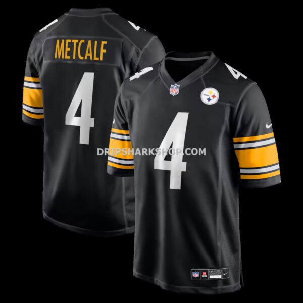 NFL2782b3G04-232e80 Mens Nike Dk Metcalf Black Pittsburgh Steelers Game Player Jersey