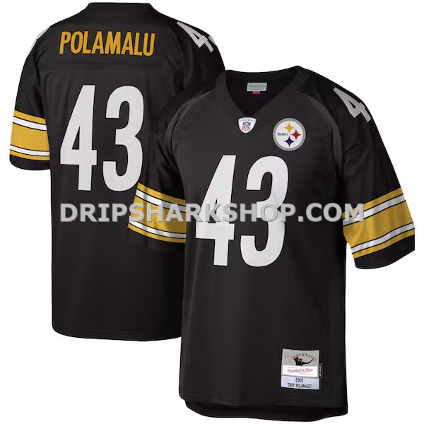 Mens Mitchell And Ness Troy Polamalu Black Pittsburgh Steelers Legacy Replica Jersey Pi3604000