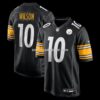 NFL279711G04-225c06 Mens Nike Roman Wilson Black Pittsburgh Steelers Game Player Jersey