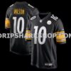 NFL279711M01-da1c02 Mens Nike Roman Wilson Black Pittsburgh Steelers Game Player Jersey