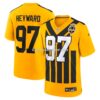 Mens Nike Cameron Heyward Gold Pittsburgh Steelers Alternate 1933 Throwback Game Jersey