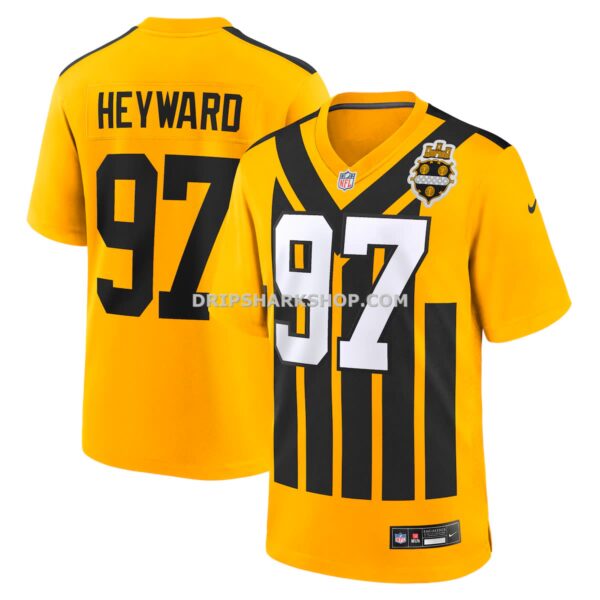 Mens Nike Cameron Heyward Gold Pittsburgh Steelers Alternate 1933 Throwback Game Jersey