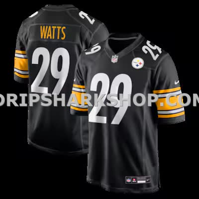 Mens Nike Ryan Watts Black Pittsburgh Steelers Game Jersey
