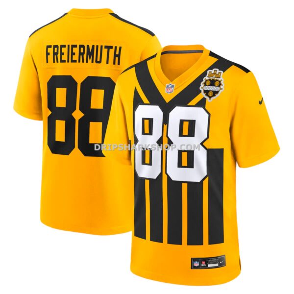NFL27b3b9G04-69ee1a Mens Nike Pat Freiermuth Gold Pittsburgh Steelers Alternate 1933 Throwback Game Jersey