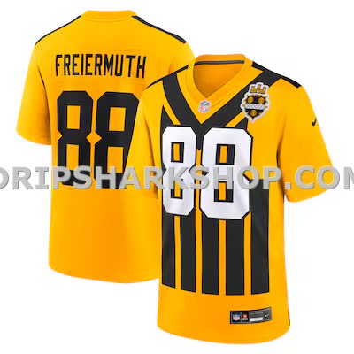 Mens Nike Pat Freiermuth Gold Pittsburgh Steelers Alternate 1933 Throwback Game Jersey