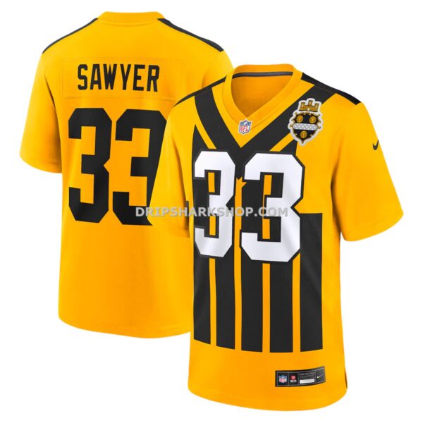 NFL27b5f6G04-a25863 Mens Nike Jack Sawyer Gold Pittsburgh Steelers Alternate Game Jersey