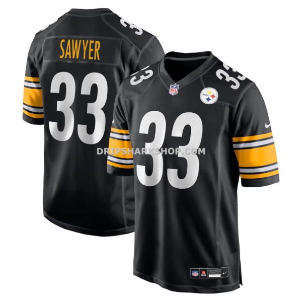 NFL27bbeaG04-ee33a5 Mens Nike Jack Sawyer Black Pittsburgh Steelers Team Game Jersey