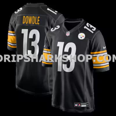 Mens Nike Rico Dowdle Black Pittsburgh Steelers Game Jersey