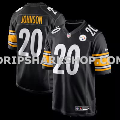 Mens Nike Kaleb Johnson Black Pittsburgh Steelers Team Game Jersey