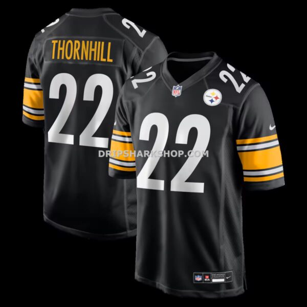 Mens Nike Juan Thornhill Black Pittsburgh Steelers Team Game Jersey