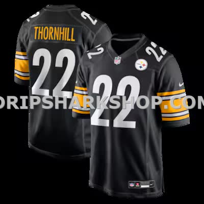 Mens Nike Juan Thornhill Black Pittsburgh Steelers Team Game Jersey