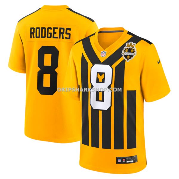 Mens Nike Aaron Rodgers Gold Pittsburgh Steelers Alternate 1933 Throwback Game Jersey