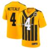 NFL27d55dG04-4f7413 Mens Nike Dk Metcalf Gold Pittsburgh Steelers Alternate 1933 Throwback Game Jersey