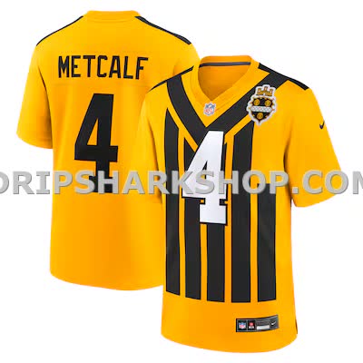 Mens Nike Dk Metcalf Gold Pittsburgh Steelers Alternate 1933 Throwback Game Jersey