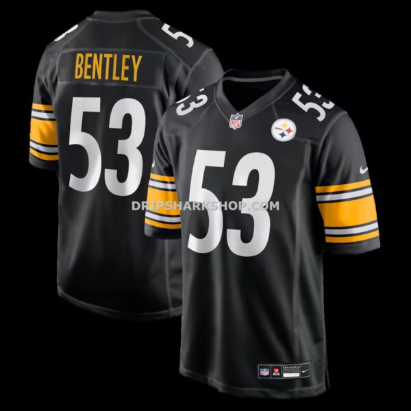 Mens Nike Jawhaun Bentley Black Pittsburgh Steelers Team Game Jersey