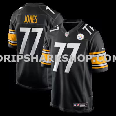 Mens Nike Broderick Jones Black Pittsburgh Steelers Game Jersey