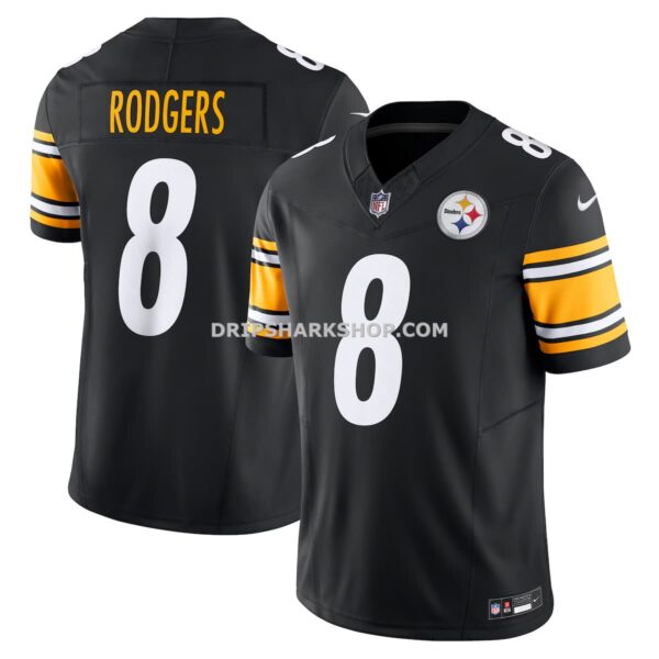 Mens Nike Aaron Rodgers Black Pittsburgh Steelers Team Vapor Fuse Limited Jersey