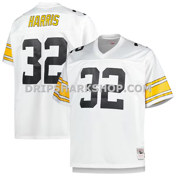Mens Mitchell And Ness Franco Harris White Pittsburgh Steelers Big And Tall 1976 Retired Player Replica Jersey Pi4995000