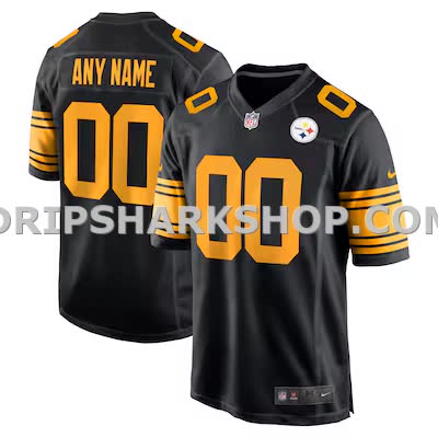 Mens Nike Black Pittsburgh Steelers Alternate Custom Game Jersey
