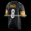 Mens Nike Aaron Rodgers Black Pittsburgh Steelers Game Jersey